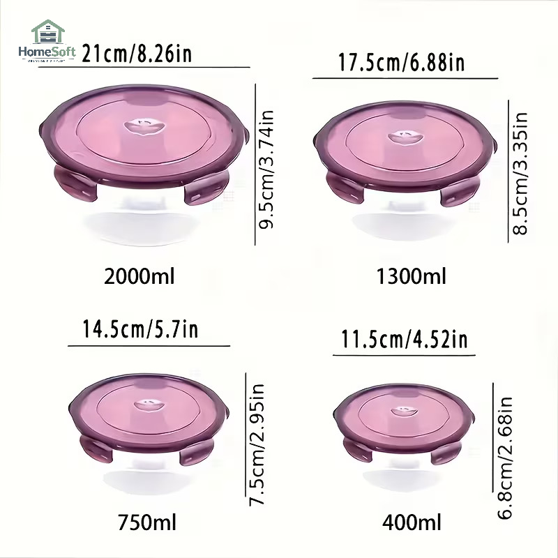 HomeSoft StackSeal™ Storage Set (4-Piece)